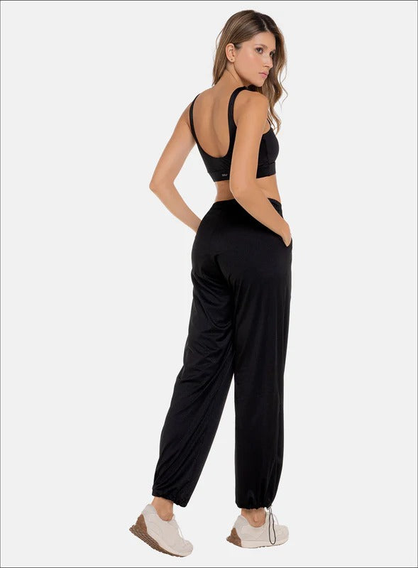 Pantalón casual en tela rib - PRECIO ESPECIAL