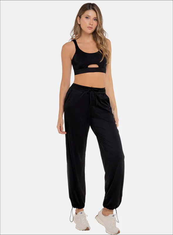 Pantalón casual en tela rib - PRECIO ESPECIAL