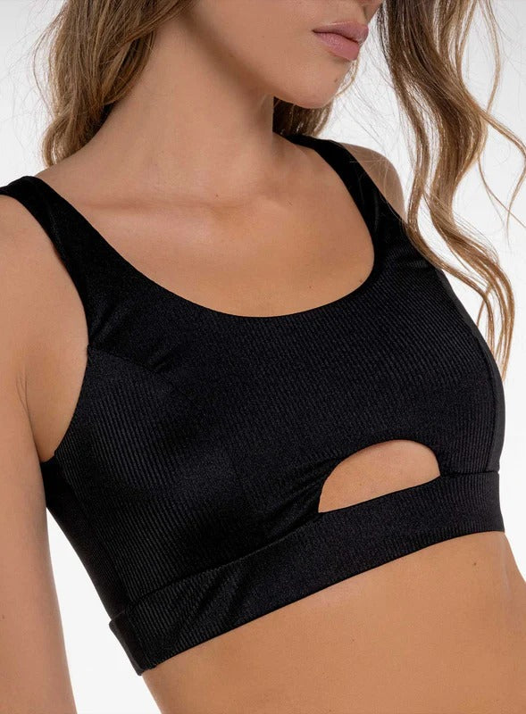 Top casual en tela rib - PRECIO ESPECIAL