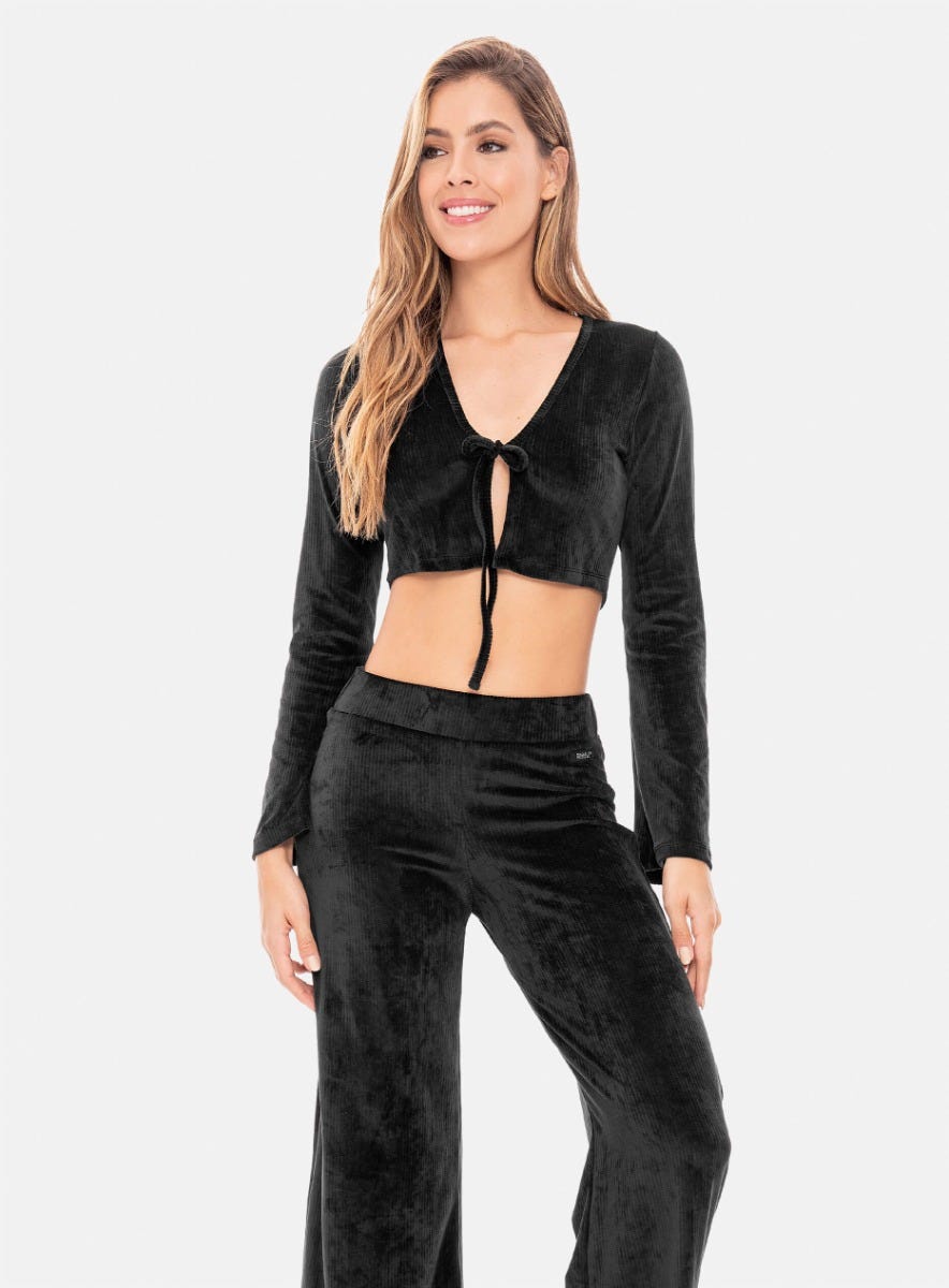 TOP CASUAL EN TELA TIPO GAMUZA - PRECIO ESPECIAL