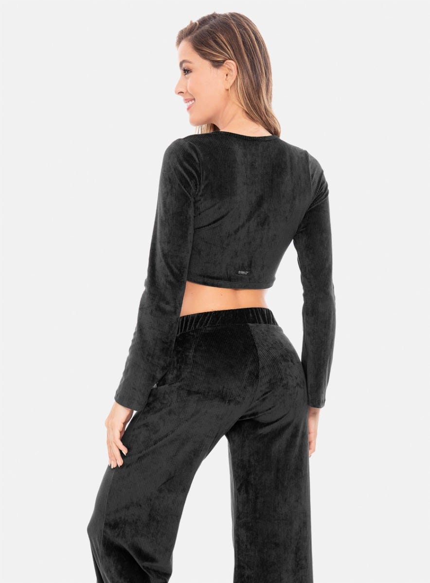 TOP CASUAL EN TELA TIPO GAMUZA - PRECIO ESPECIAL